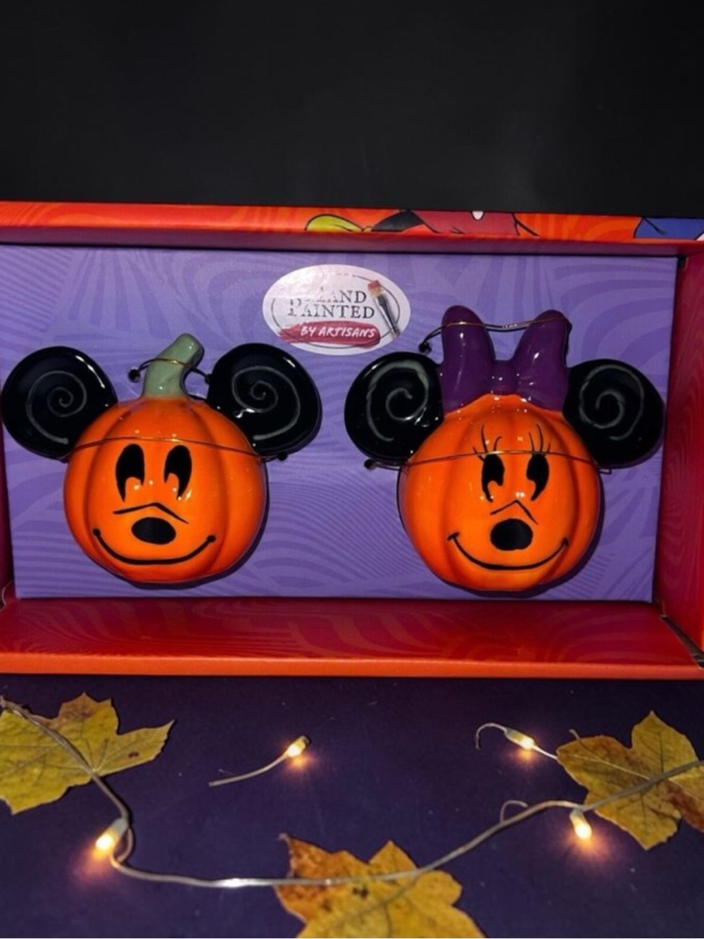 Mickey and Minnie Pumpkin Salt and pepper shakers